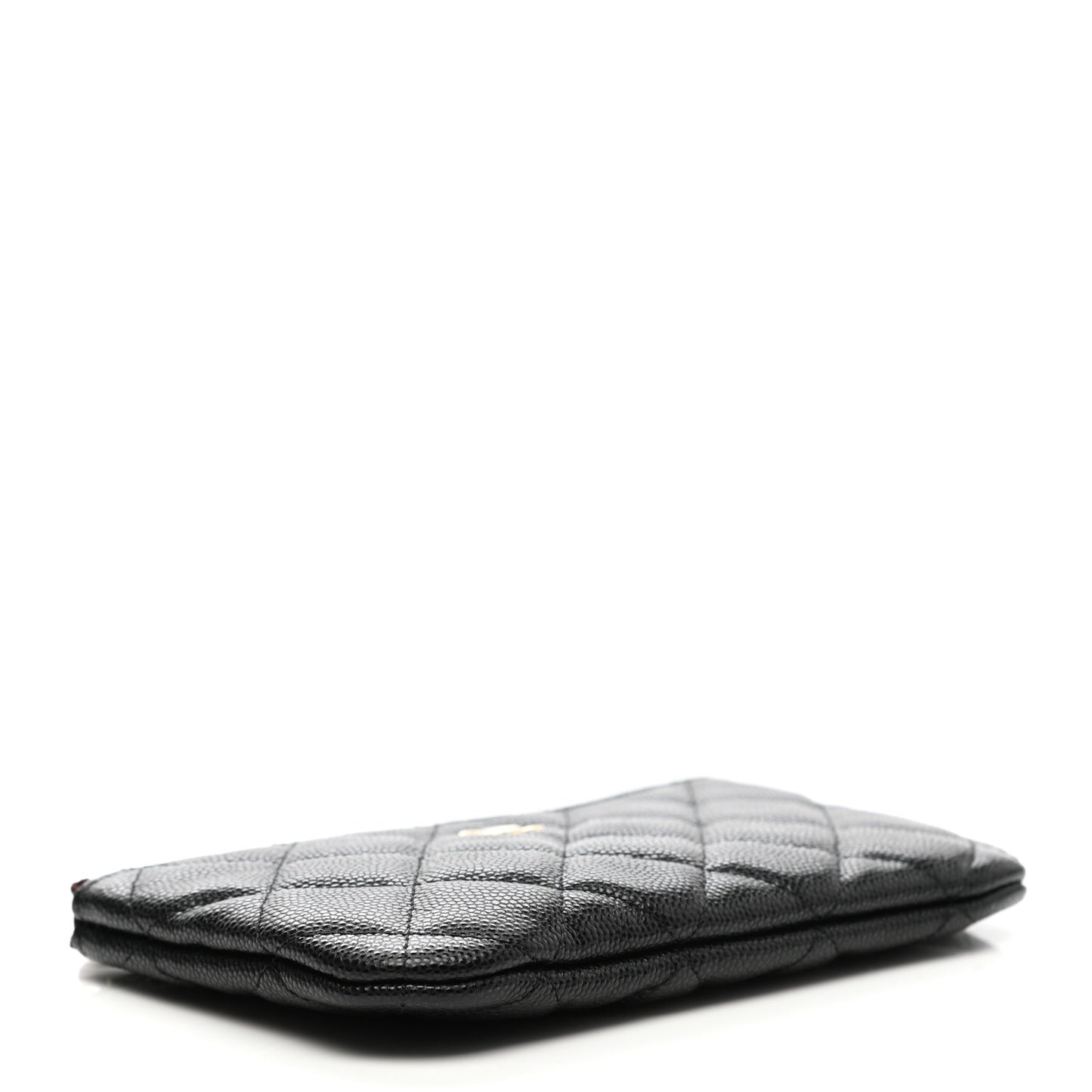 Caviar Quilted Small Cosmetic Case Black