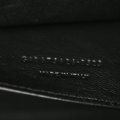 Saint Laurent Shiny Calfskin Crocodile Embossed Small Manhattan Baguette Black 7 of 11