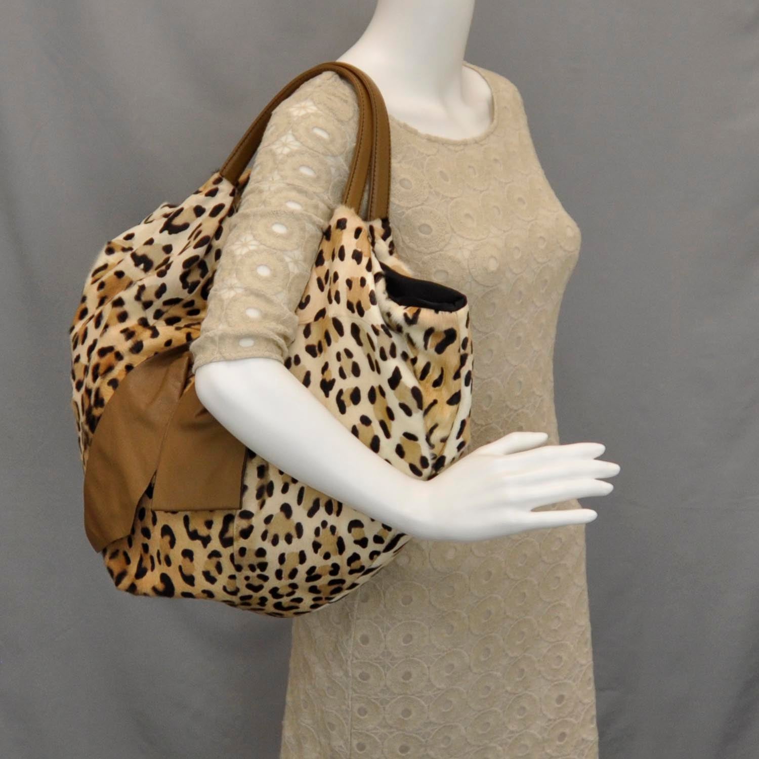 Valentino Garavani Goat Hair Leopard Print 360 Bow Hobo 3 of 10