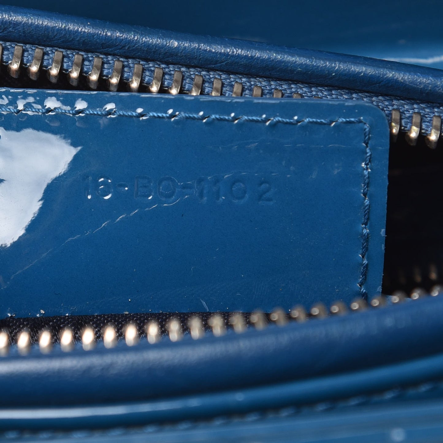 Patent Cannage Medium Lady Dior Blue