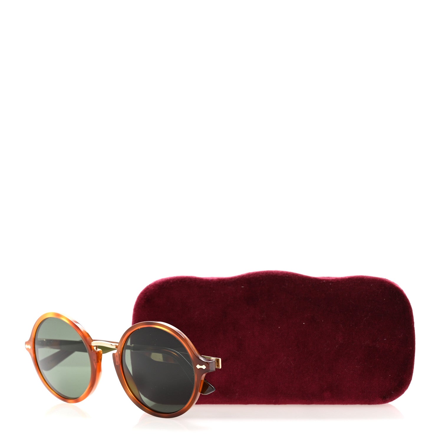 Gucci Acetate Round Frame Sunglasses GG1156/S Havana 8 of 8