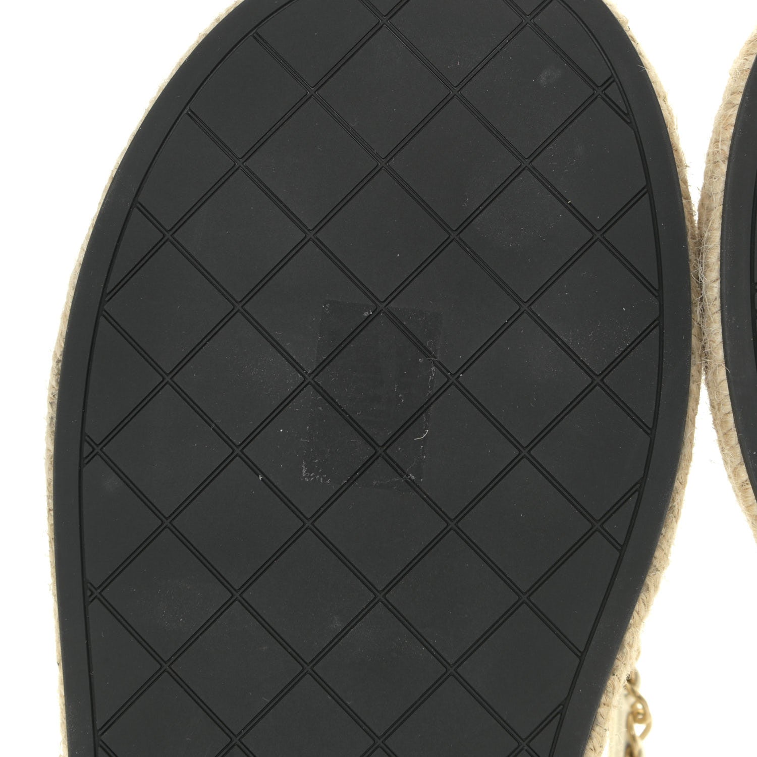 Chanel Lambskin Chain CC Thong Espadrille Sandals 39 White 7 of 12