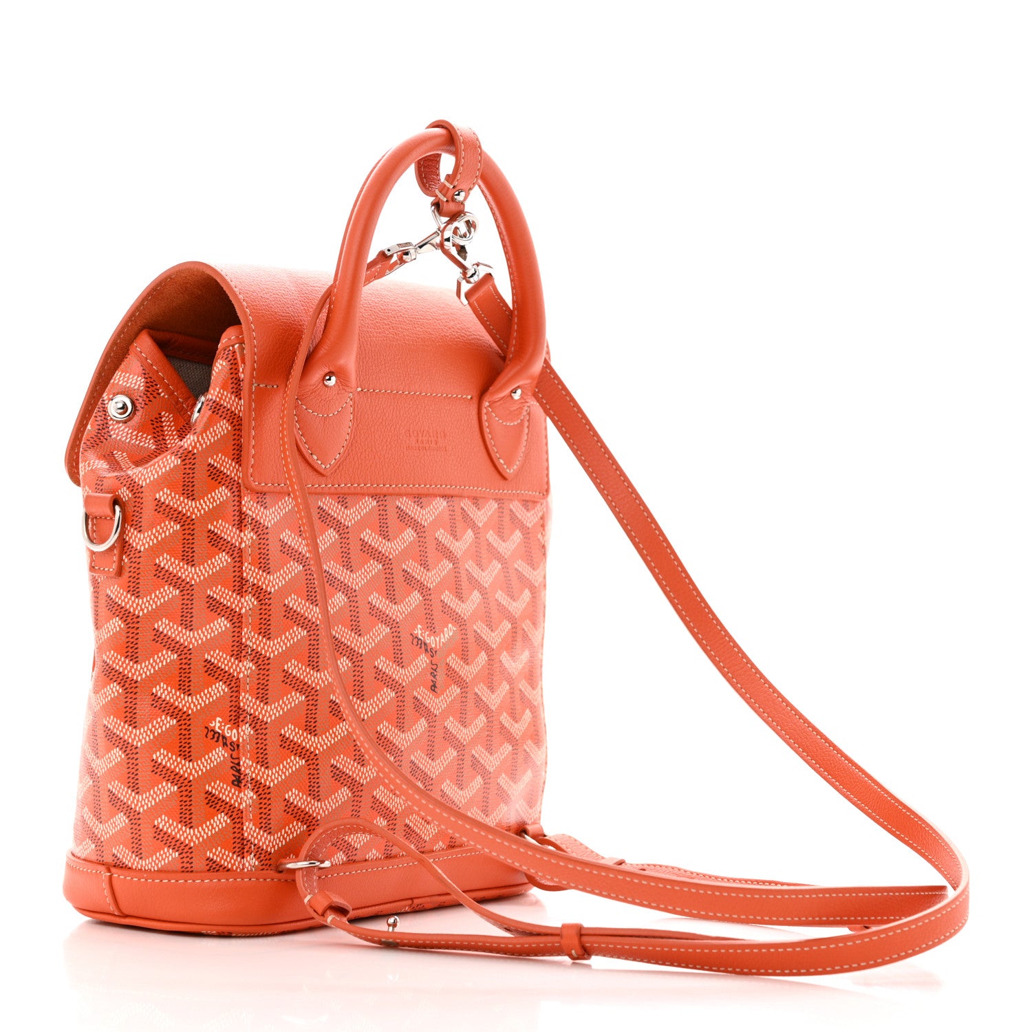 Goyard Goyardine Calfskin Mini Alpin Backpack Orange 2 of 9
