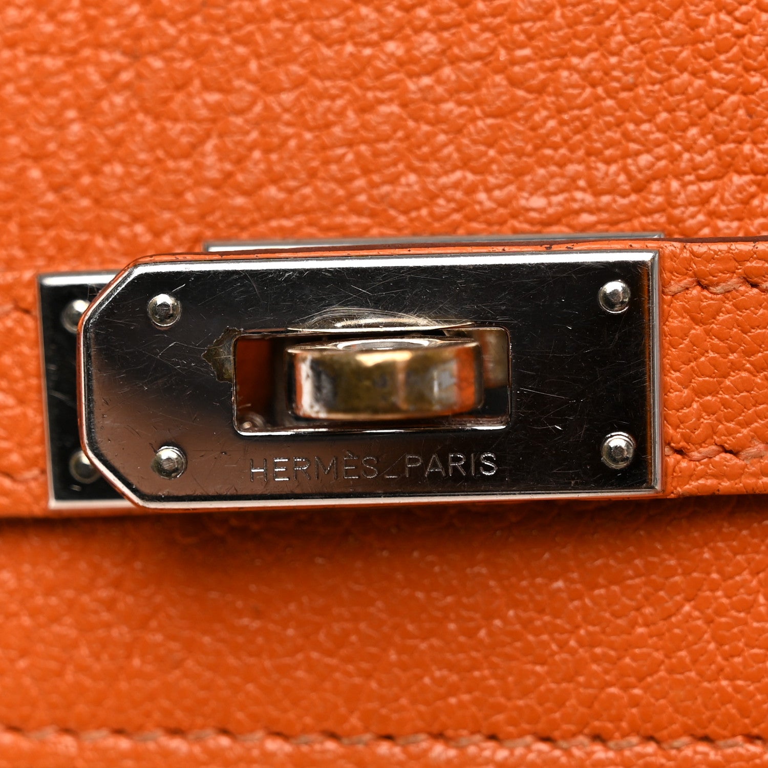 Hermes Chevre Mysore Kelly Longue Wallet Orange 17 of 22
