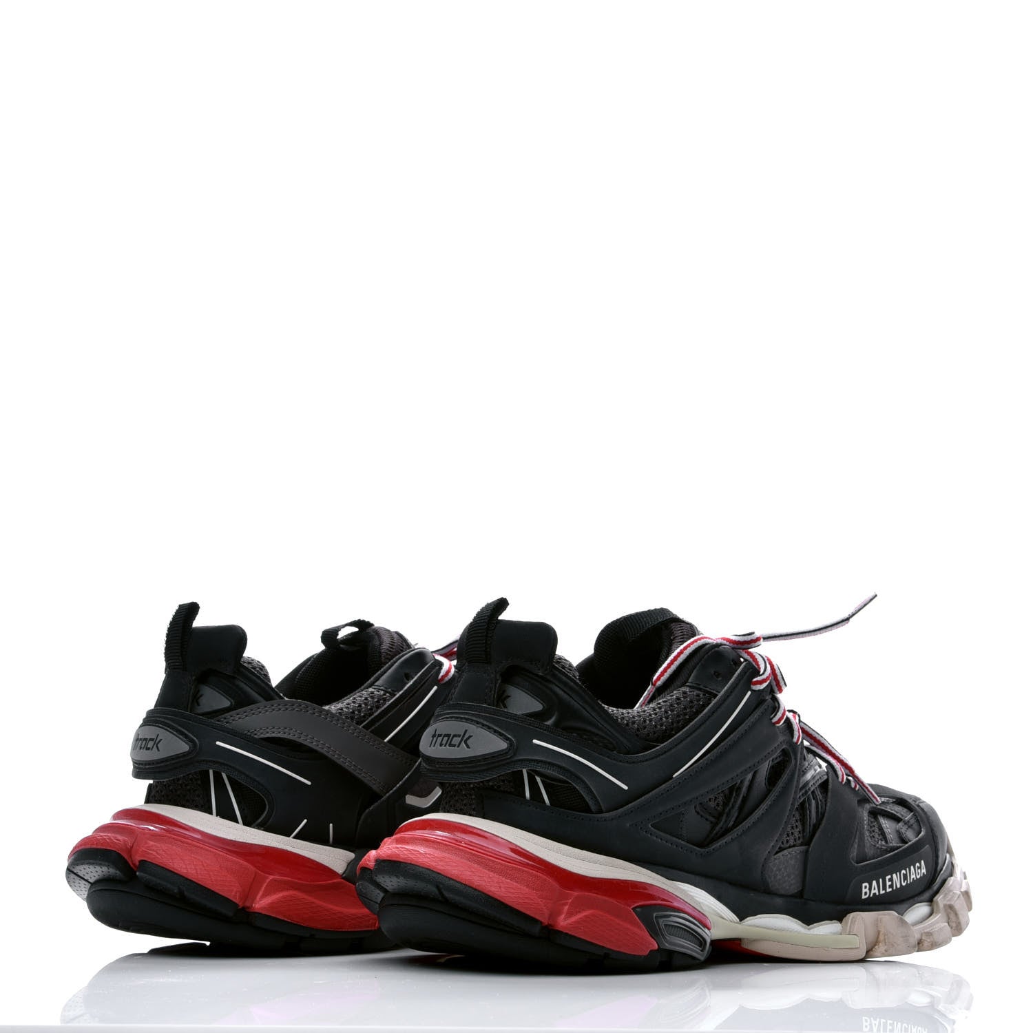 Balenciaga Mesh Nylon Womens Track Sneakers 39 Black Gris 4 of 8