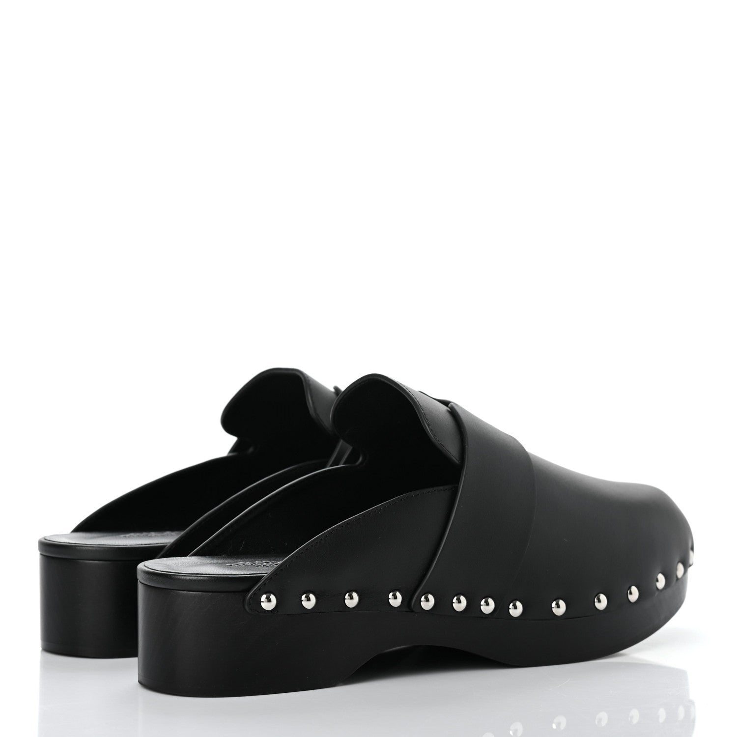Hermes Calfskin Calya Mules 39 Black 4 of 7