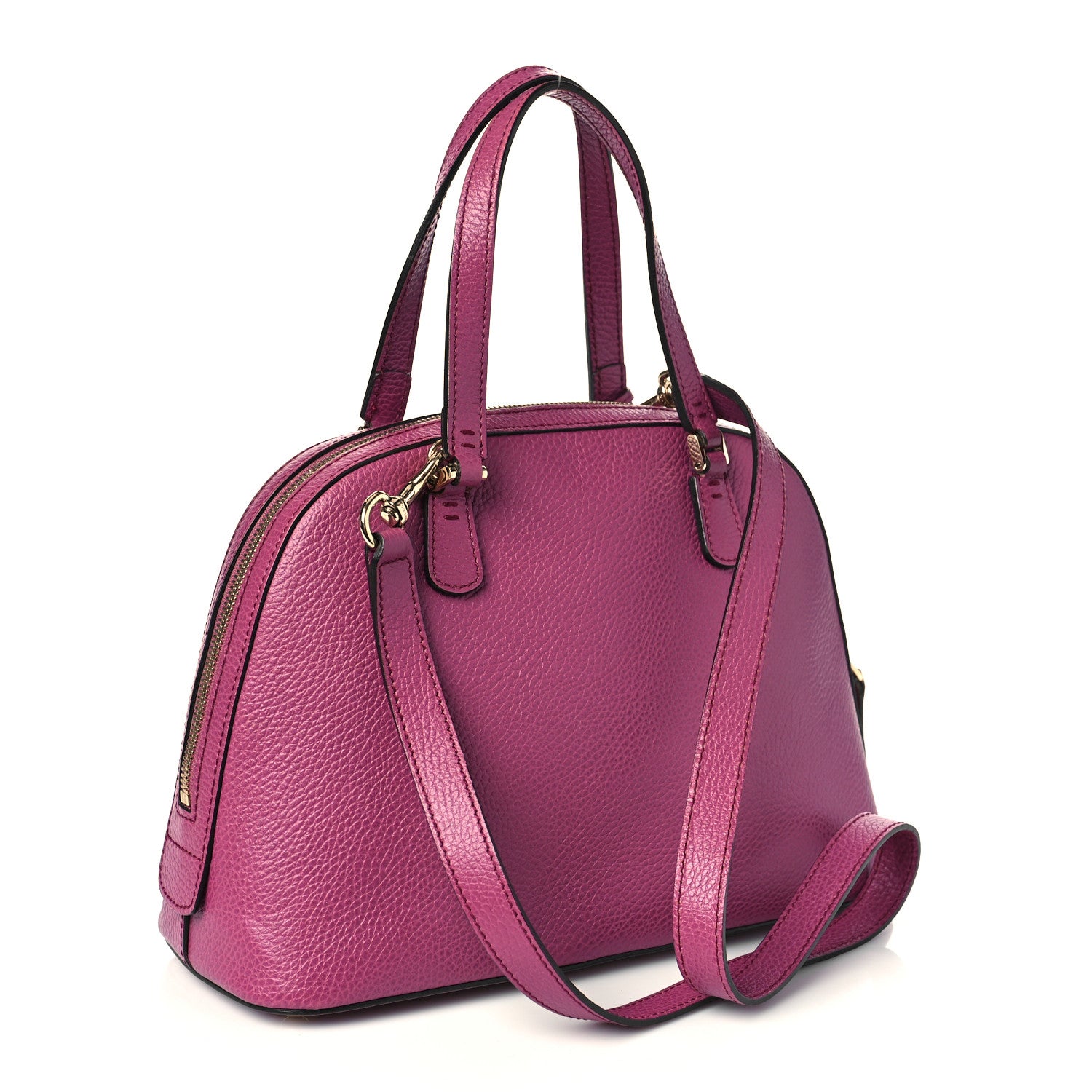 Gucci Dollar Calfskin Dome Bag Purple 3 of 10