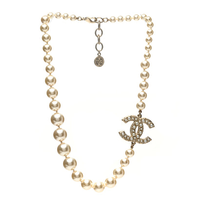 Chanel Pearl CC 100th Anniversary Necklace Light Gold 3 of 6