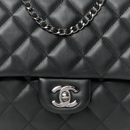 Chanel Lambskin Quilted Clutch with Chain Flap Black 9 of 12