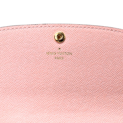 Louis Vuitton Damier Ebene Emilie Wallet Rose Ballerine 6 of 7