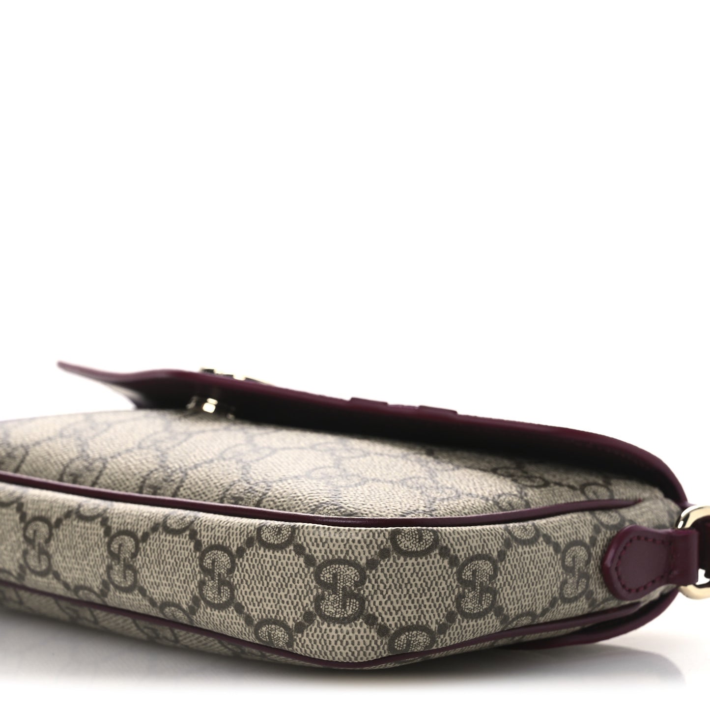 GG Supreme Monogram Cat Print Mini Shoulder Bag Beige Ebony Rosso