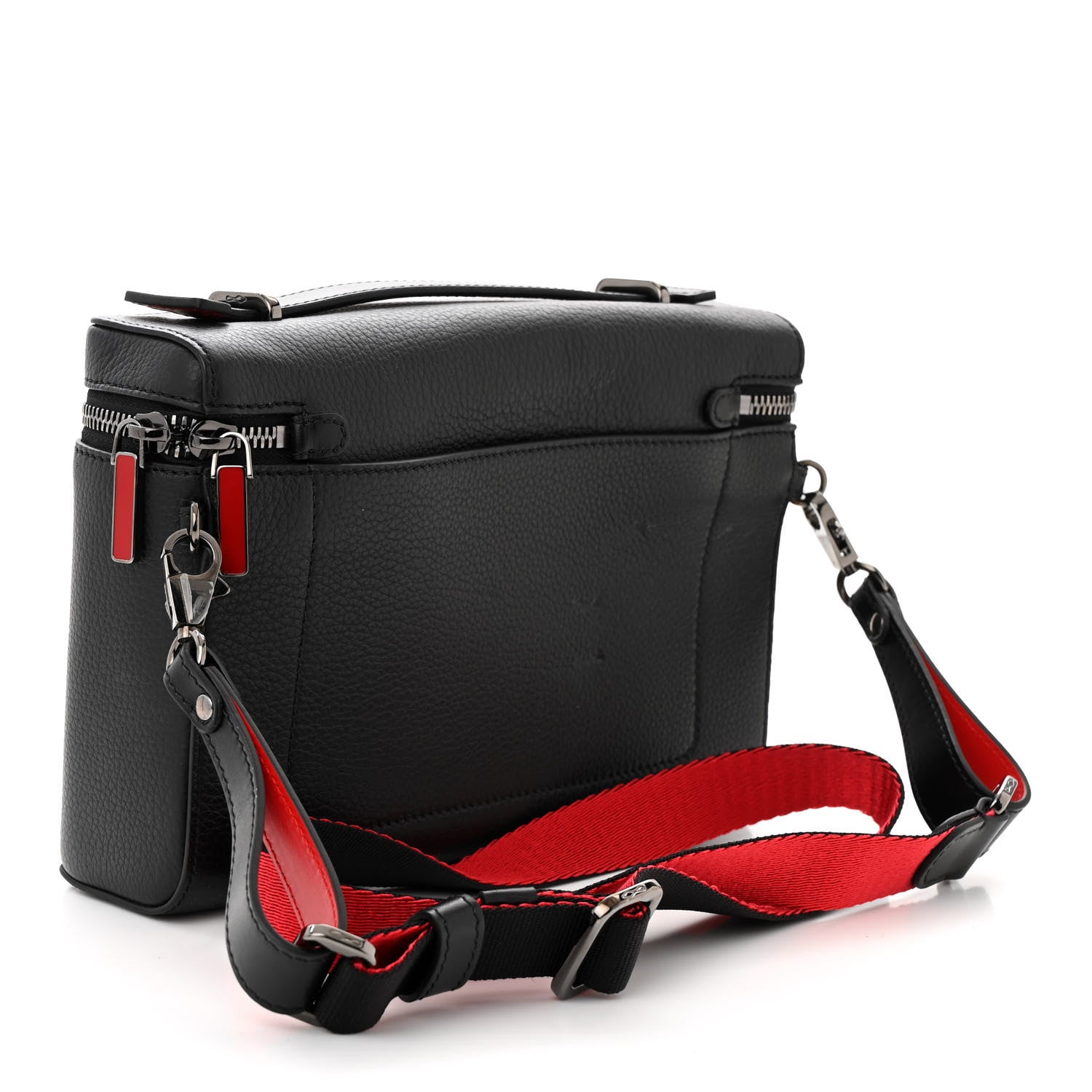 Christian Louboutin Calfskin Kypipouch Small Top Handle Messenger Bag Black 3 of 12