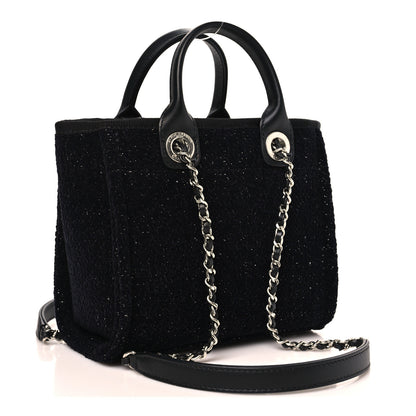 Chanel Lurex Canvas Mini Deauville Tote Black 3 of 10