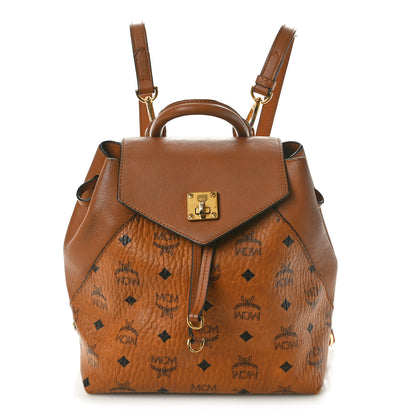 MCM Visetos Small Essential Backpack Cognac 1 of 14
