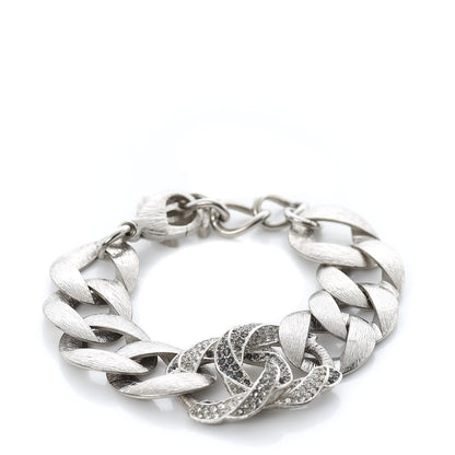 Chanel Crystal CC Chain Link Bracelet Grey 1 of 6