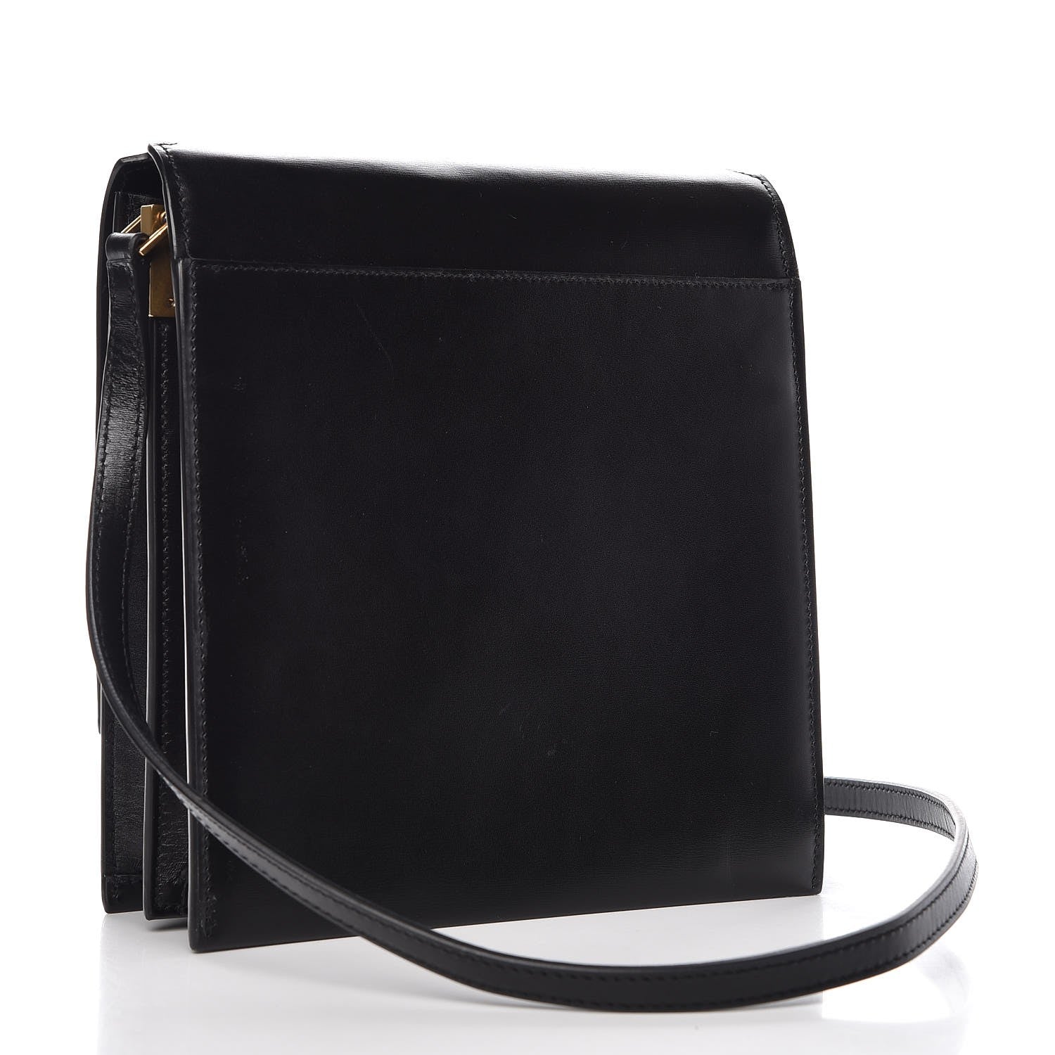 Saint Laurent Calfskin Sao Shoulder Bag Black 3 of 8