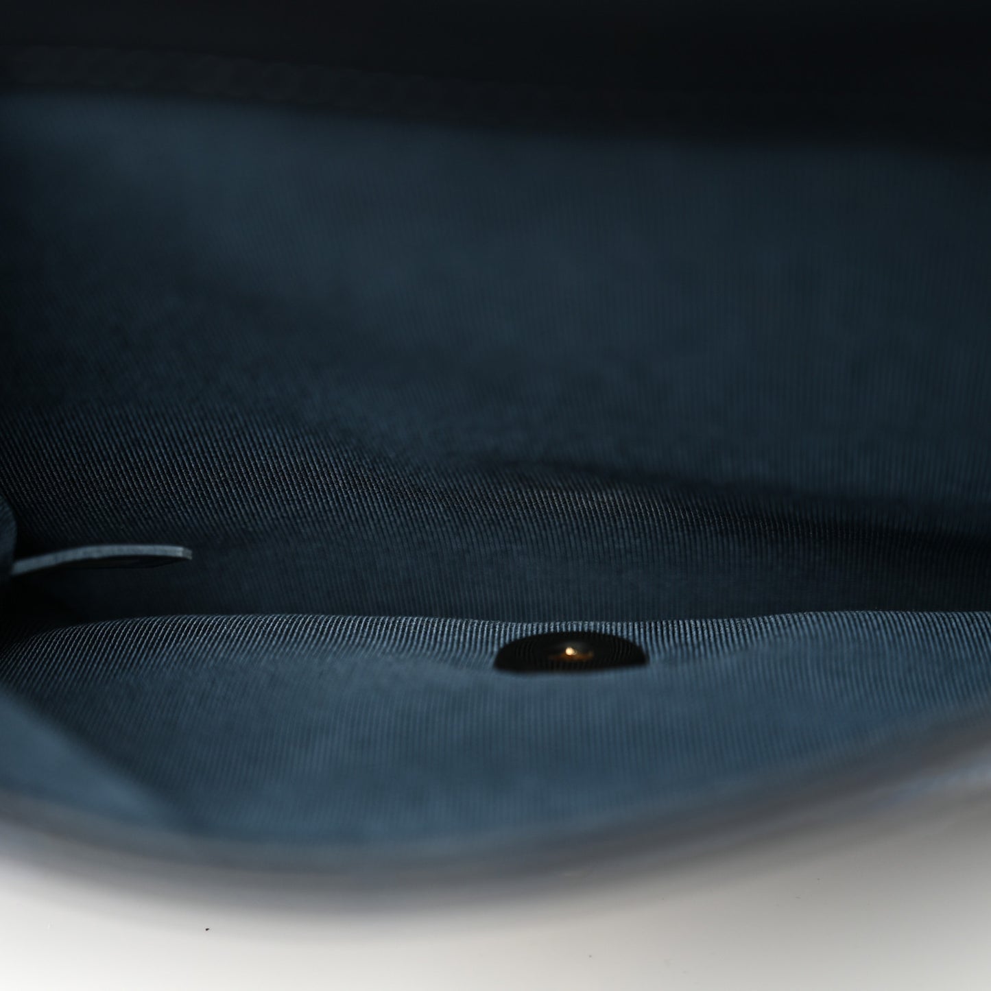 Calfskin Quilted Double Pocket Top Handle Flap Blue