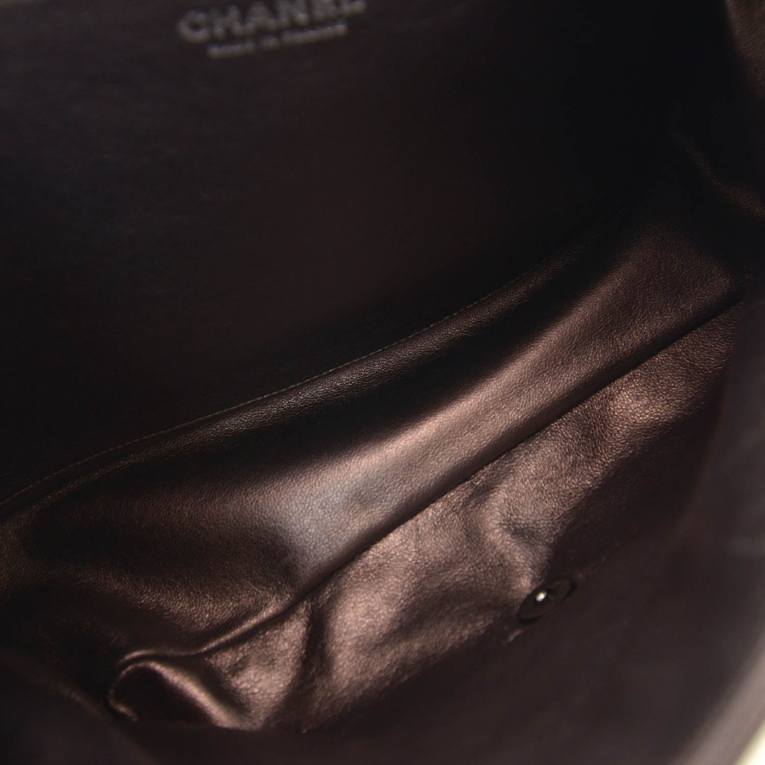 Chanel Lambskin Maxi Single Flap Dark Metallic Grey 10 of 10