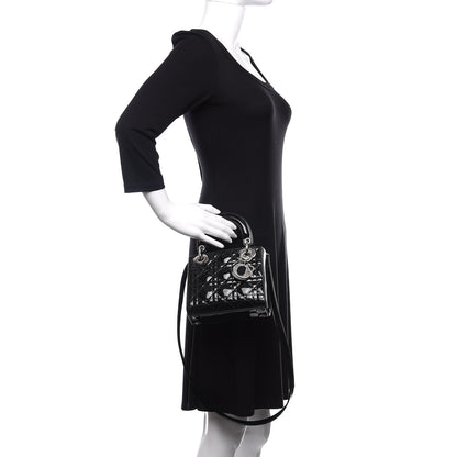 Christian Dior Patent Cannage Mini Lady Dior Black 3 of 11