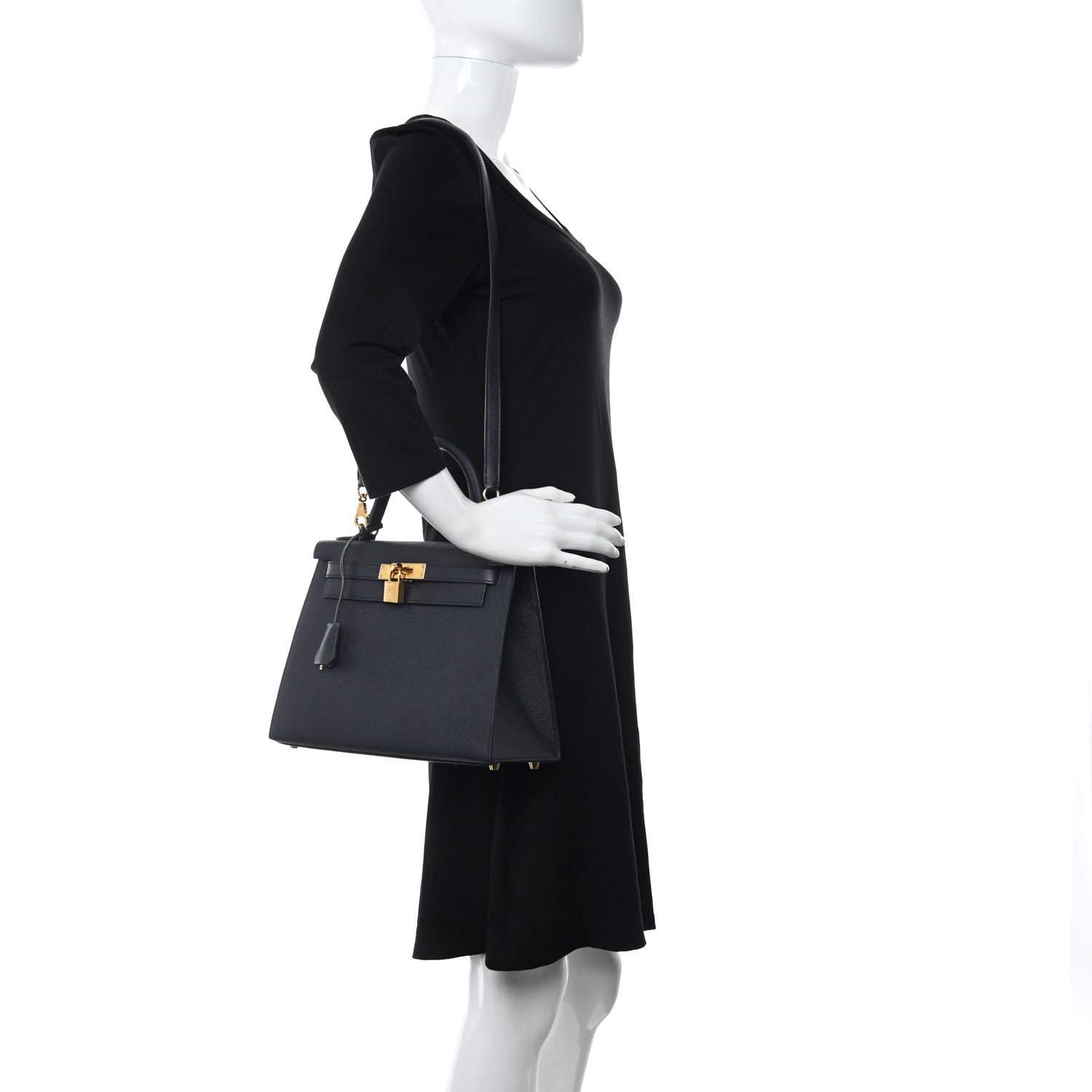 Hermes Epsom Kelly Sellier 28 Bleu Indigo 2 of 11