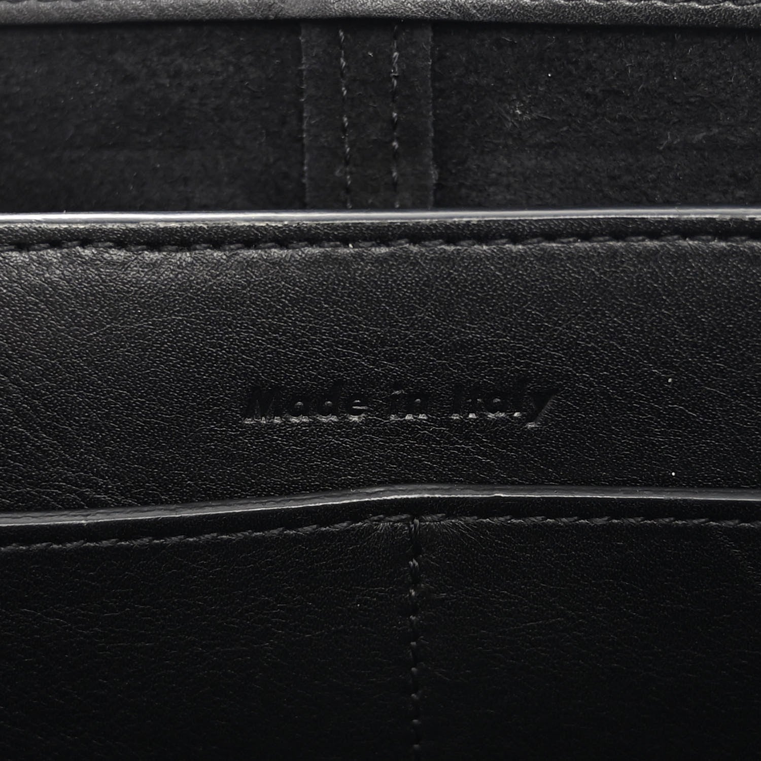 Celine Smooth Calfskin Tri-Fold Clutch on Chain Black 8 of 12