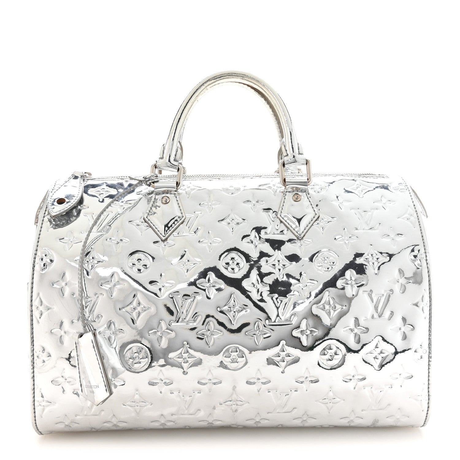 Louis Vuitton Monogram Miroir Speedy 30 Silver 1 of 9