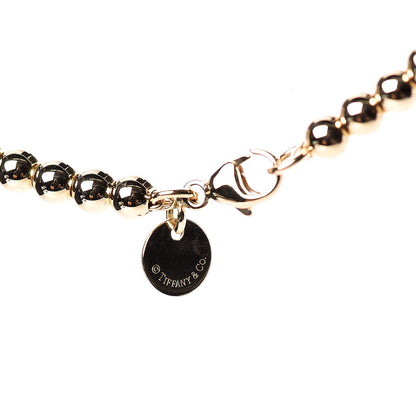 Tiffany 18K Yellow Gold 4mm Bead Necklace 4 of 6