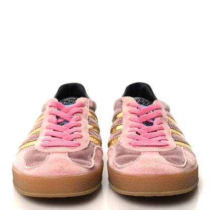 Gucci X ADIDAS Softy Velvet Suede Madeira Demetra Womens Gazelle Sneakers 36.5 Pink Gold 2 of 8
