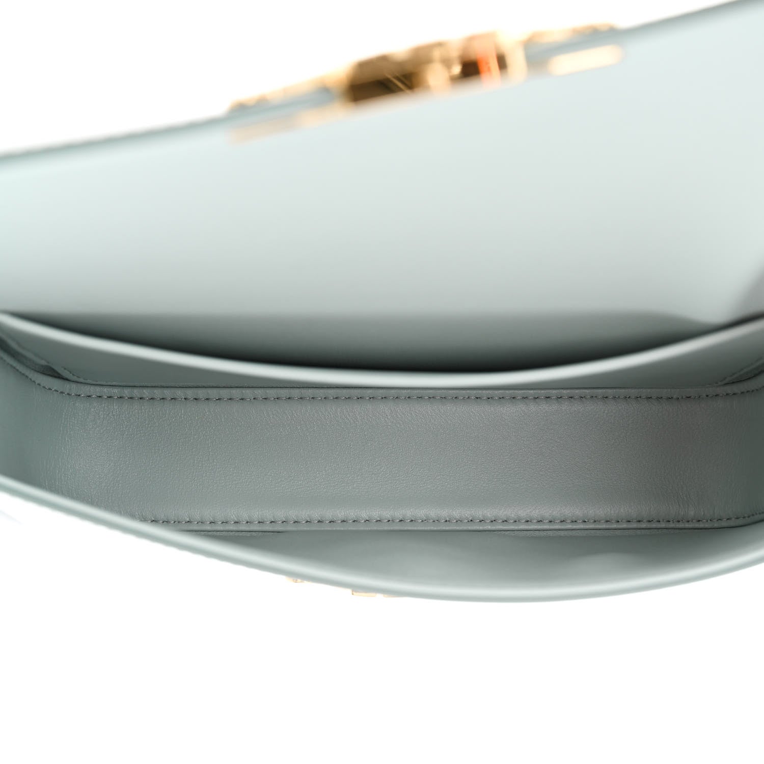 Celine Shiny Calfskin Triomphe Shoulder Bag Soft Blue 5 of 13