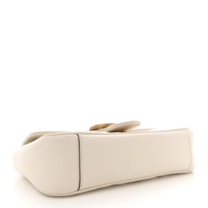 Gucci Calfskin Matelasse Mini GG Marmont Shoulder Bag White 4 of 11