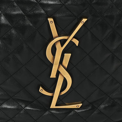 Saint Laurent Lambskin Quilted Maxi Icare Shopping Tote Black 9 of 14