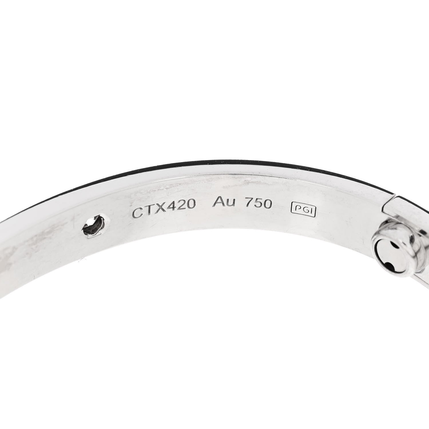 Cartier 18K White Gold 4 Diamond Love Bracelet 16 3 of 5