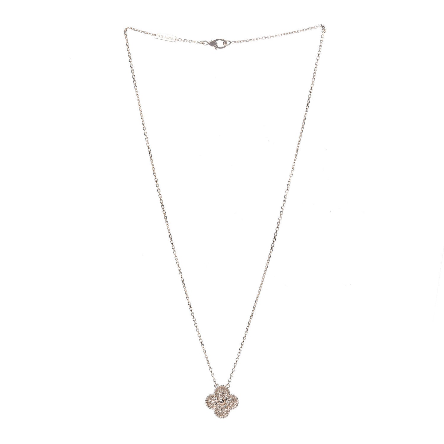 18K Rose Gold Vintage Alhambra Pendant Necklace