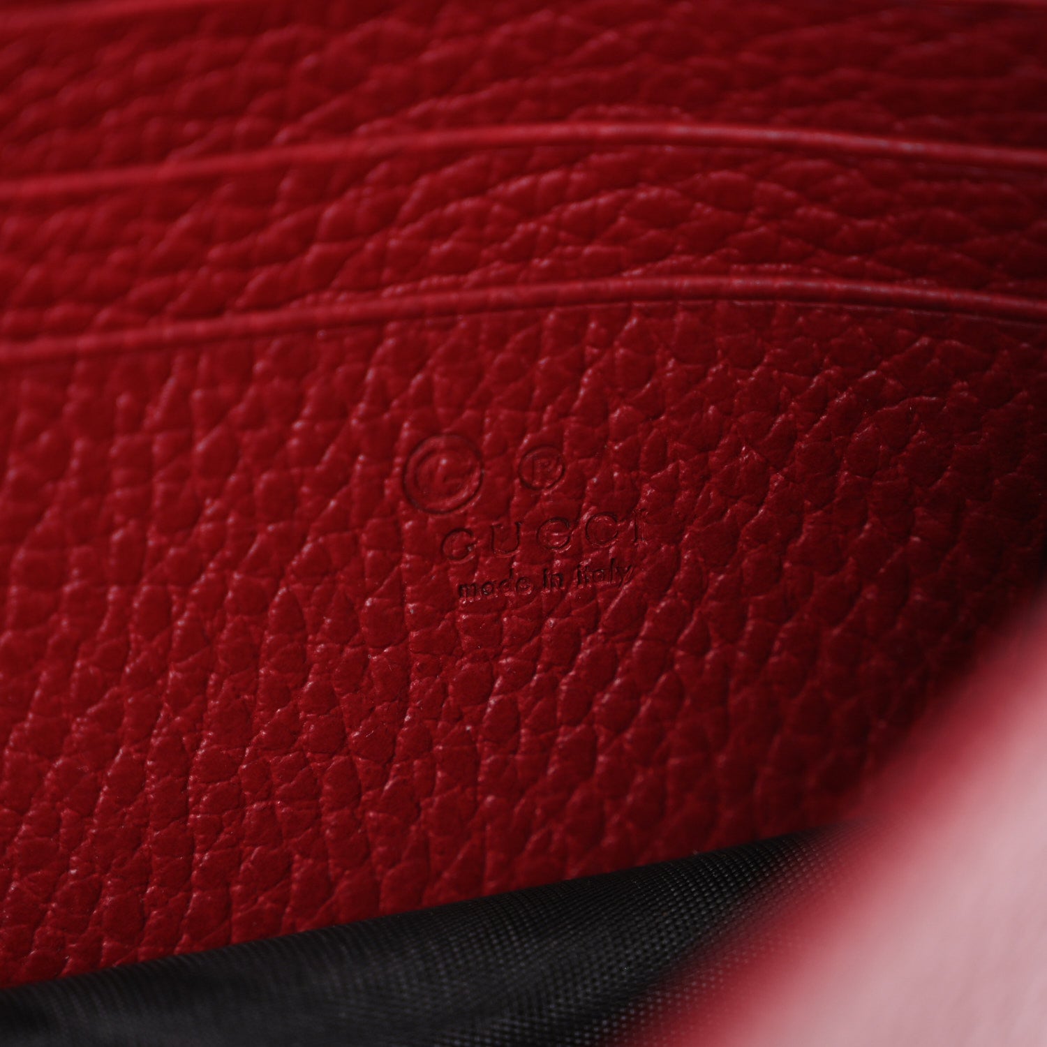 Gucci Dollar Calfskin Interlocking G Chain Wallet Red 6 of 9