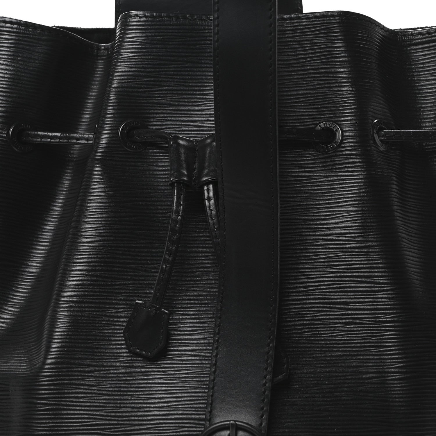 Louis Vuitton Epi Sac a Dos Drawstring Bag Black 8 of 10