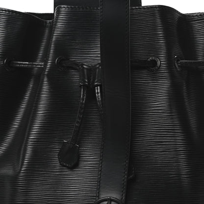 Louis Vuitton Epi Sac a Dos Drawstring Bag Black 8 of 10