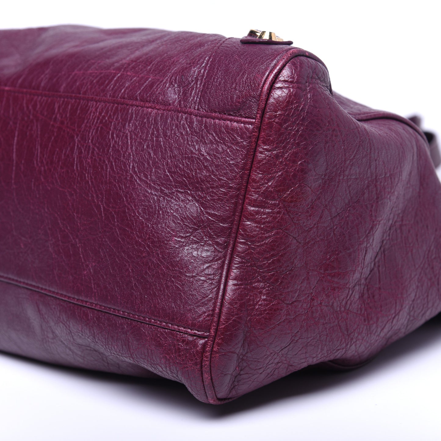 Lambskin Classic Gold Hardware Velo Violet Prune