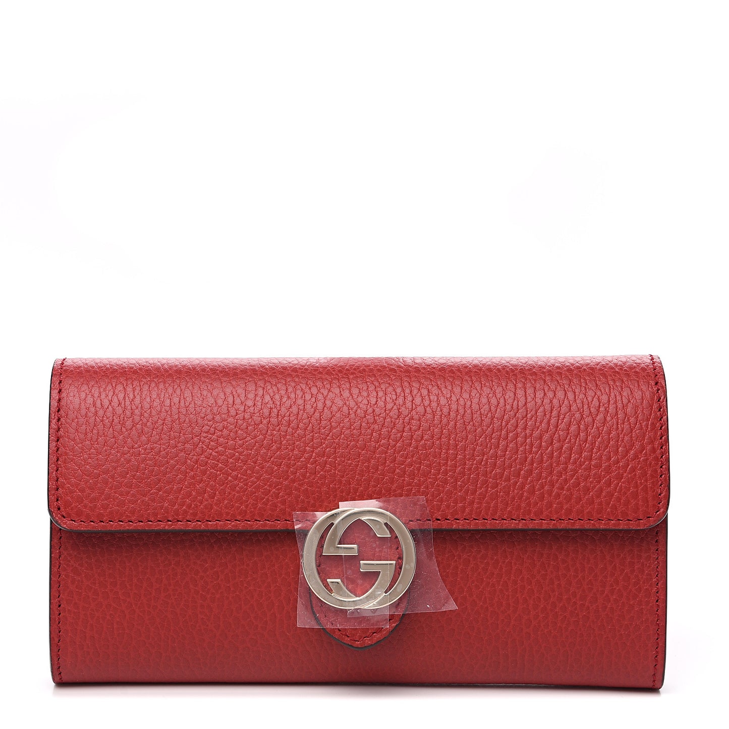 Dollar Calfskin Interlocking G Continental Wallet Red