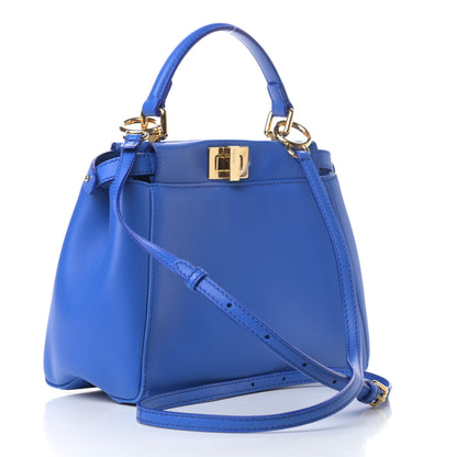 Fendi Nappa Mini Peekaboo Iconic Satchel Bleuette 2 of 9