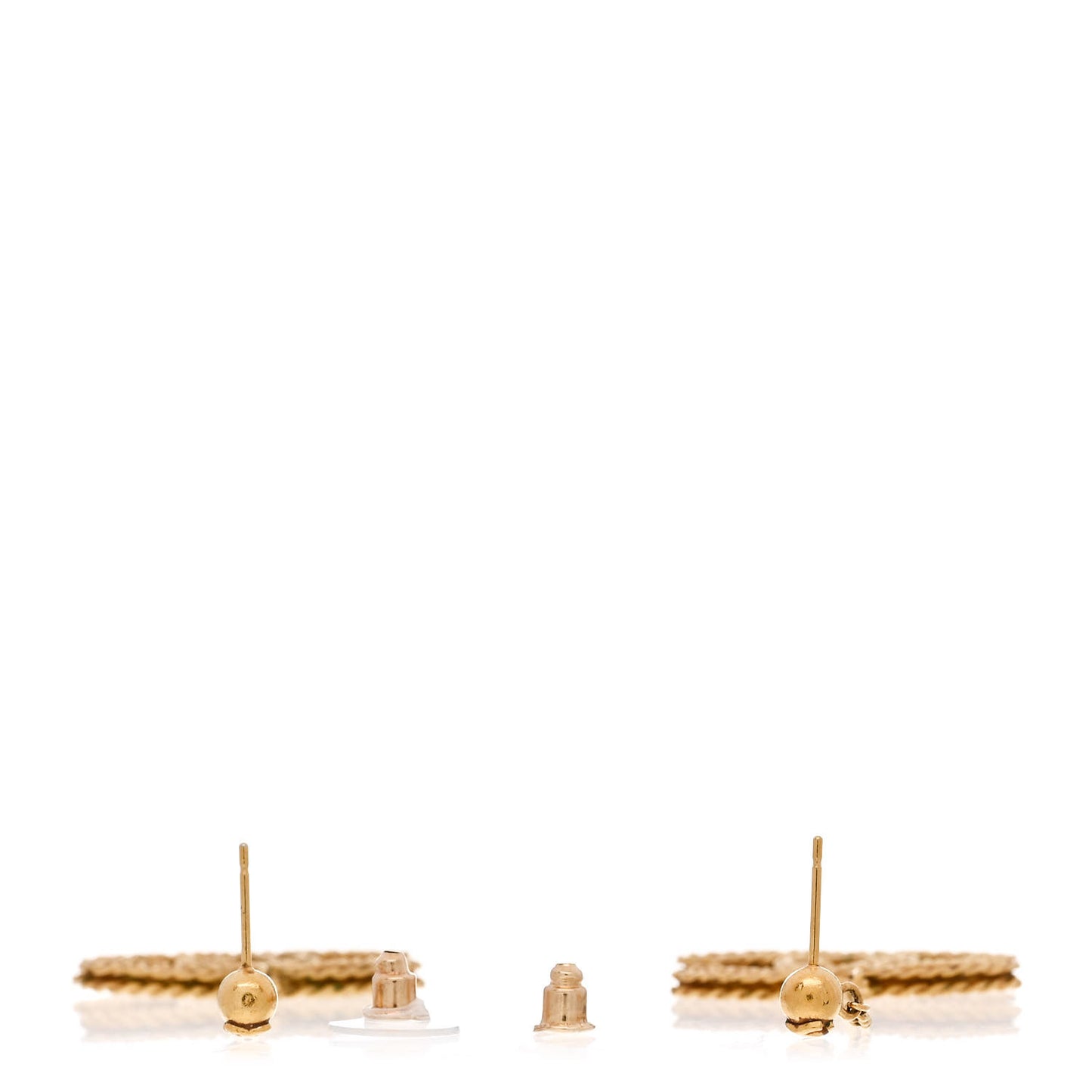 CC Drop Earrings Matte Gold