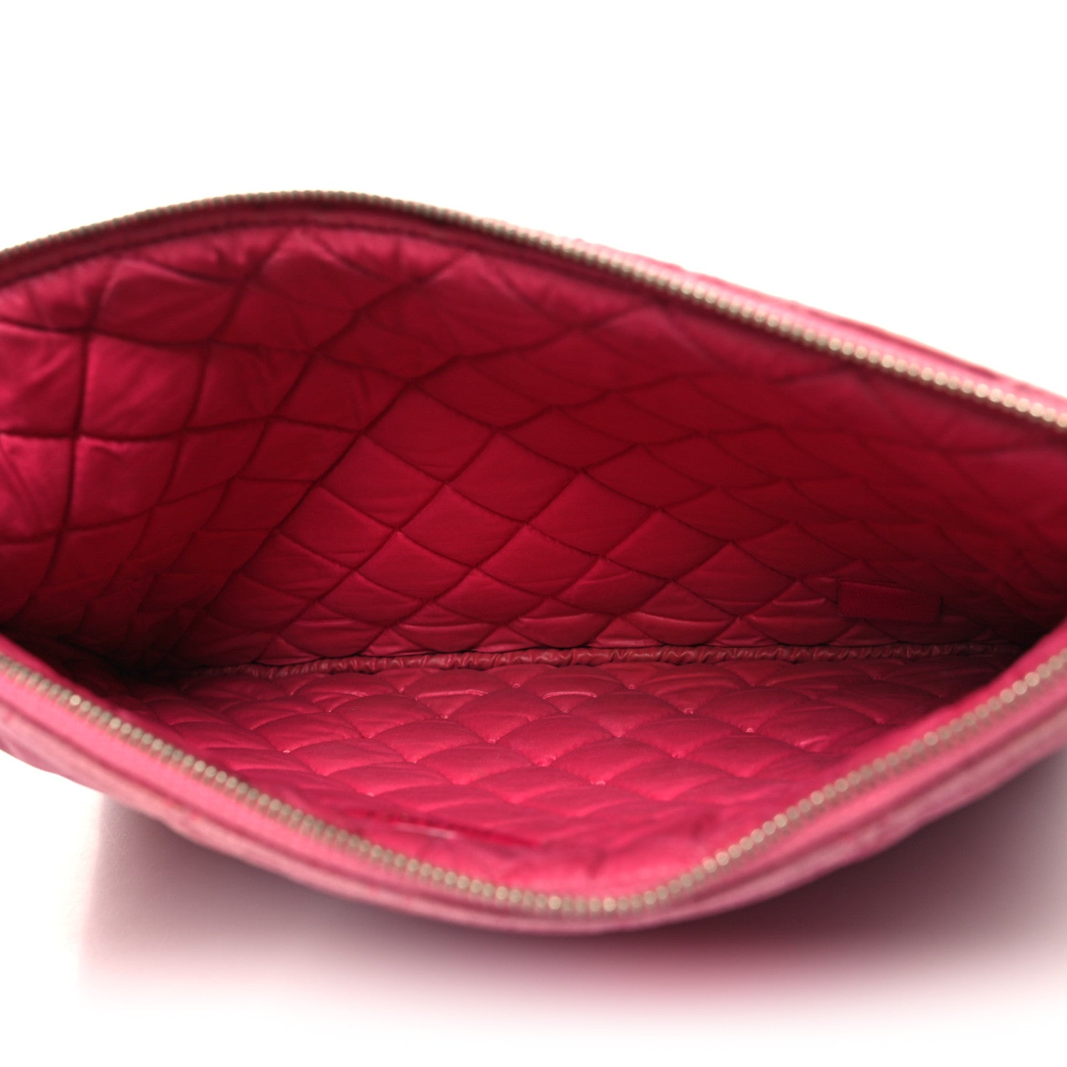 Chanel Velvet Quilted Medium Cosmetic Case Pink 5 of 12