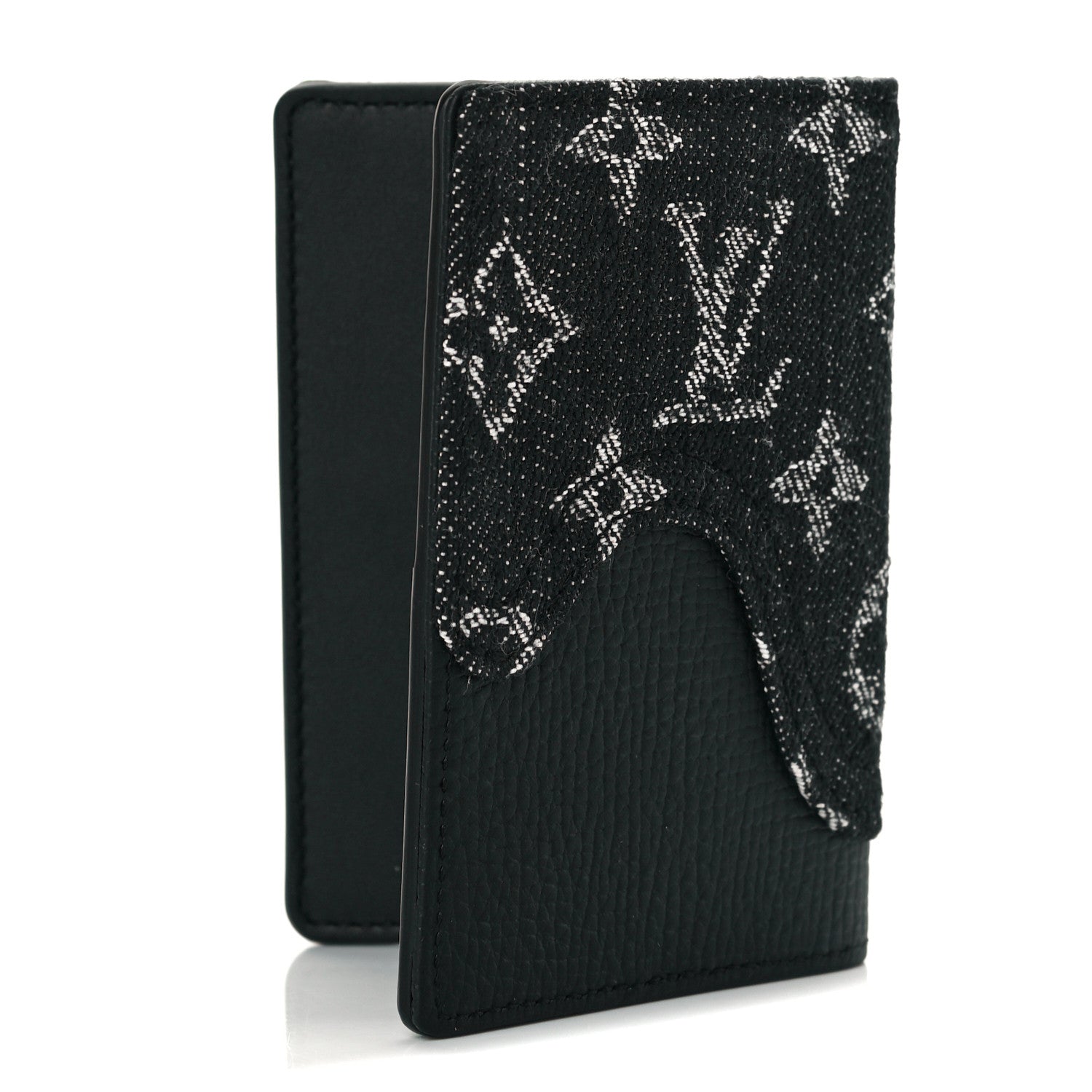 Louis Vuitton X NIGO Taurillon Monogram Denim Drip Pocket Organizer Black 3 of 8