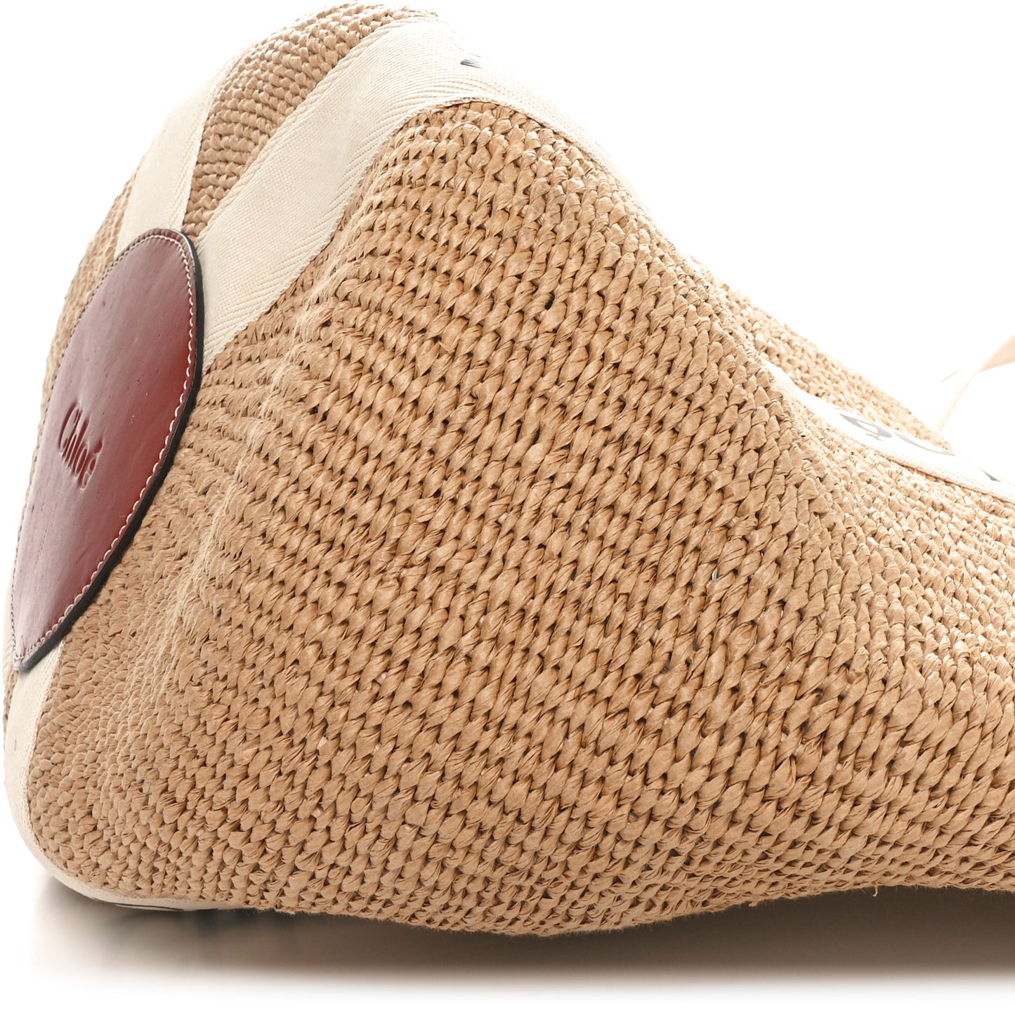 Raffia Large Woody Basket Bag White