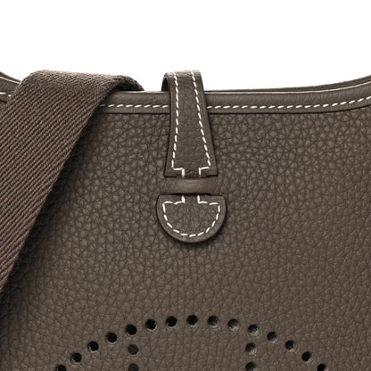 Hermes Taurillon Clemence Evelyne TPM Etoupe 10 of 11