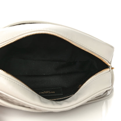 Saint Laurent Lambskin Quilted Victoire Camera Bag Blanc Vintage 4 of 9