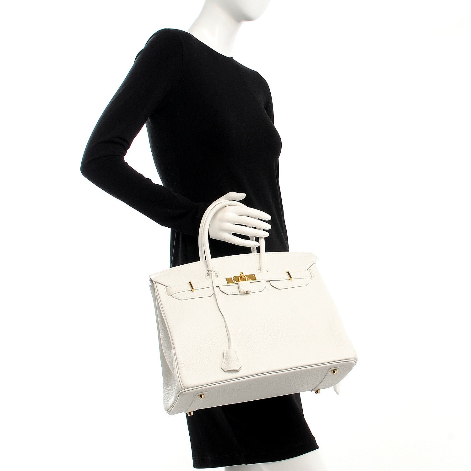 Hermes Taurillon Clemence Birkin 35 White 2 of 27