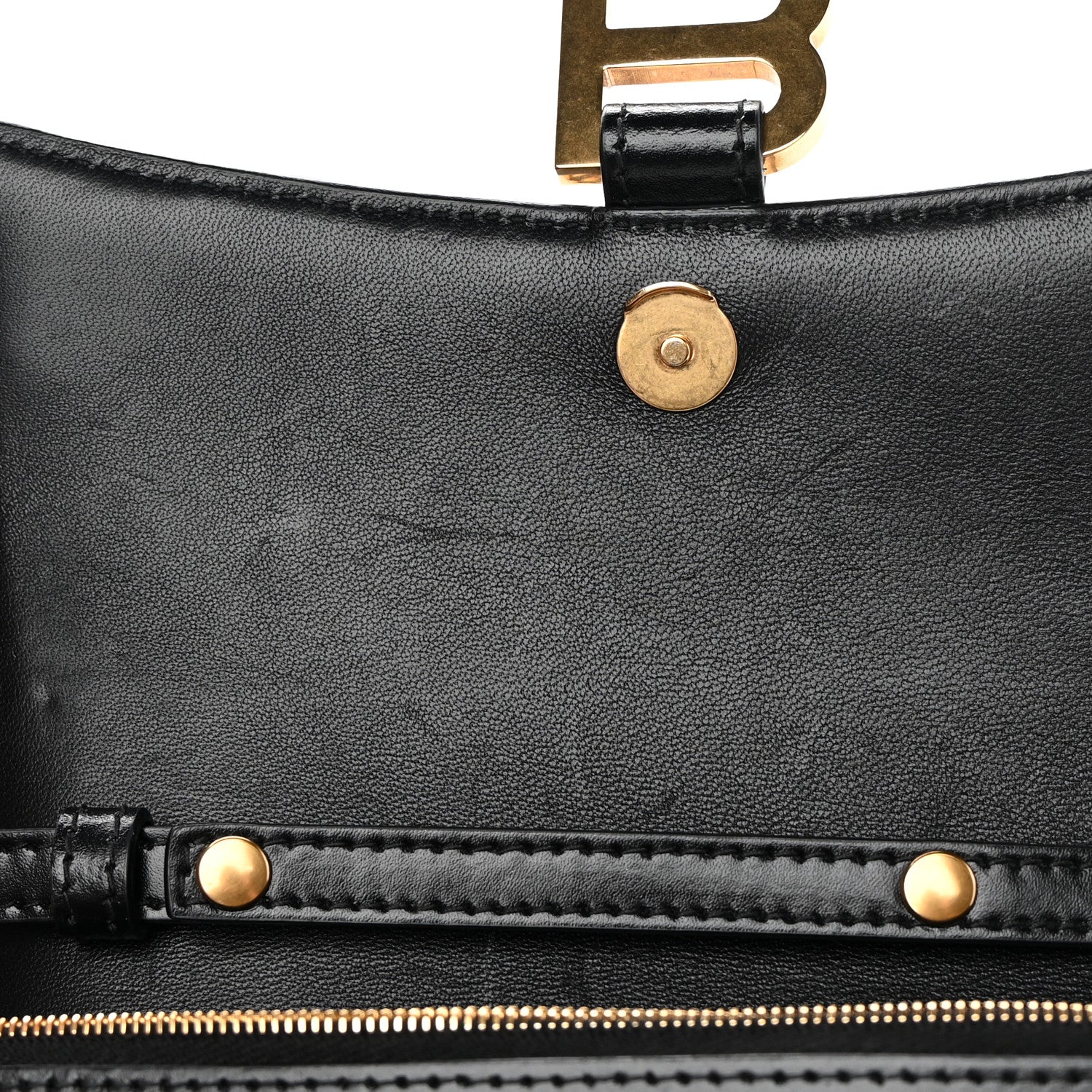 Balenciaga Shiny Box Calfskin Hourglass Chain Bag Black 10 of 12