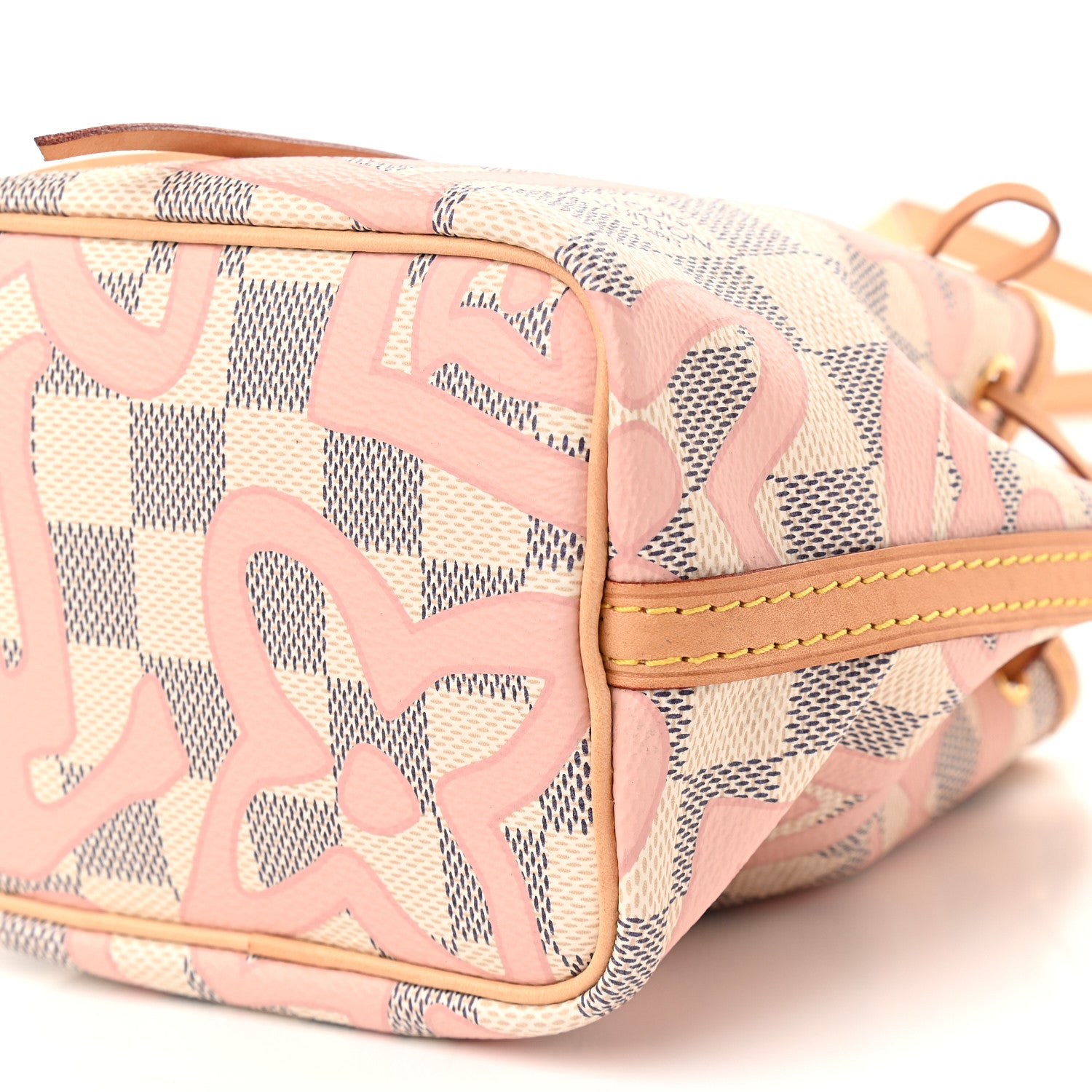 Louis Vuitton Damier Azur Tahitienne Nano Noe Rose Ballerine 9 of 9