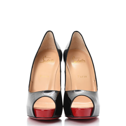 Christian Louboutin Patent New Very Prive 120 Pumps 38.5 Black Red 2 of 8