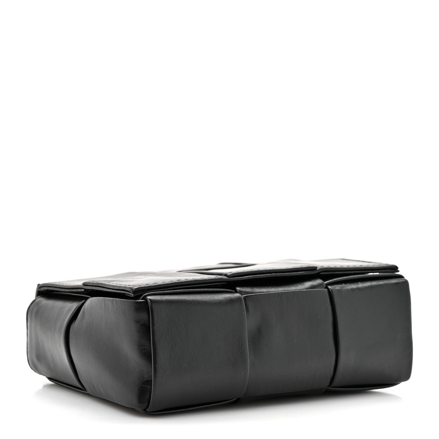 Bottega Veneta Paper Calfskin Maxi Intreccio Extra Mini Cassette Crossbody Bag Black 4 of 10